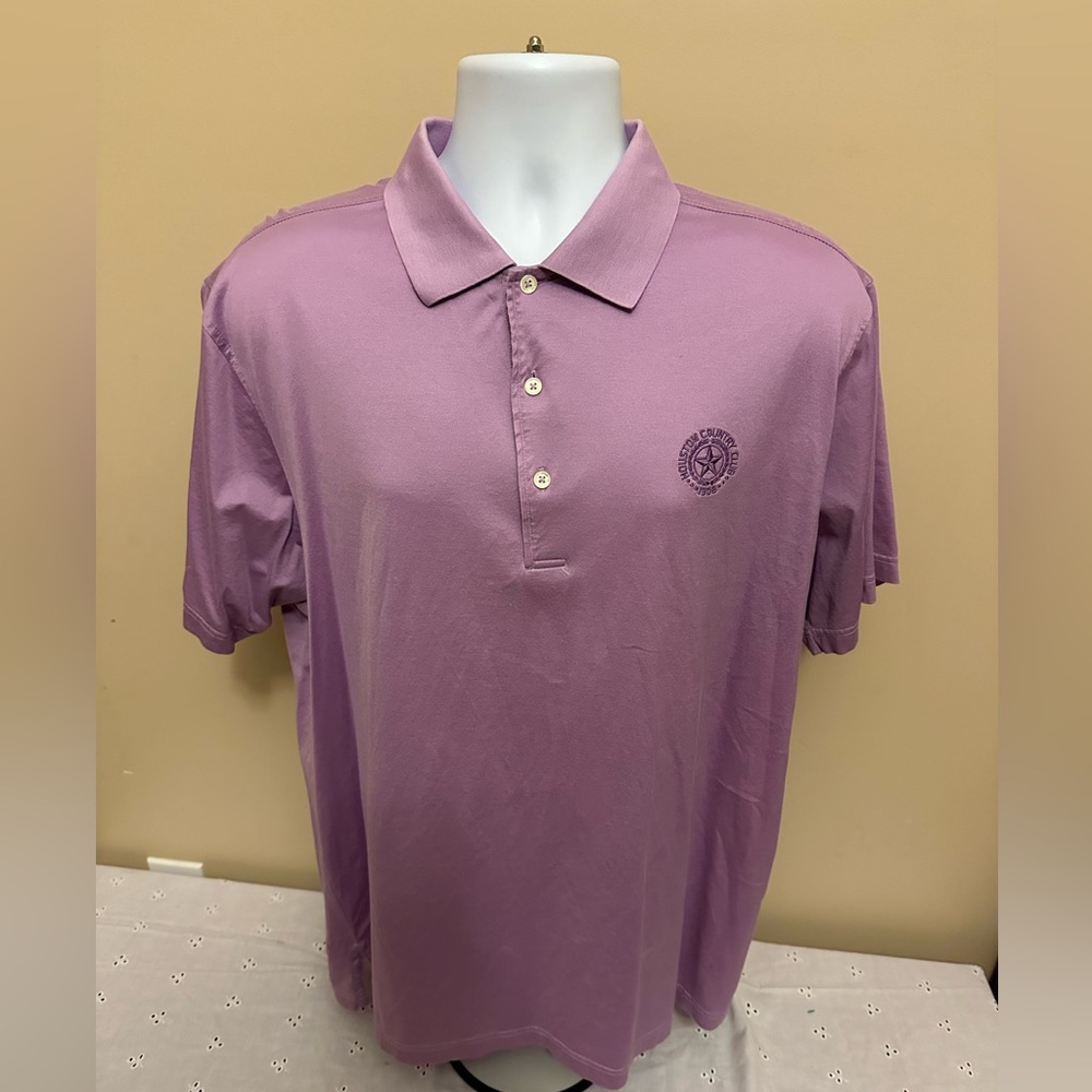 Martin Men's Polo Medium 100% Pima Cotton Embroidered Logo Of Houston Golf Club